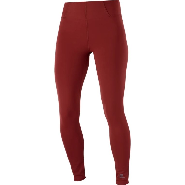 Red Salomon Cross Multi 28'' Women's Running Tights | IE IA5312